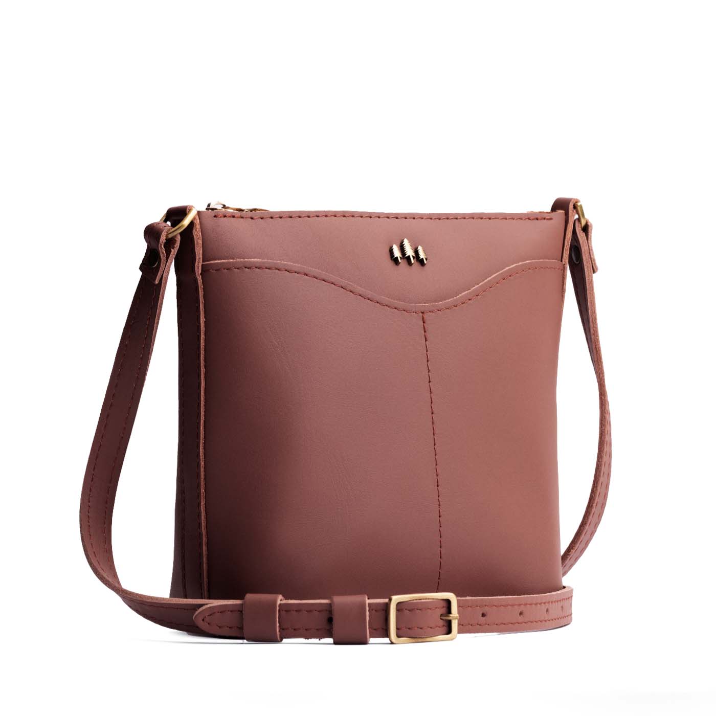 Sunkissed | Rectangular side bag with curved front pocket and metal tree shaped badge