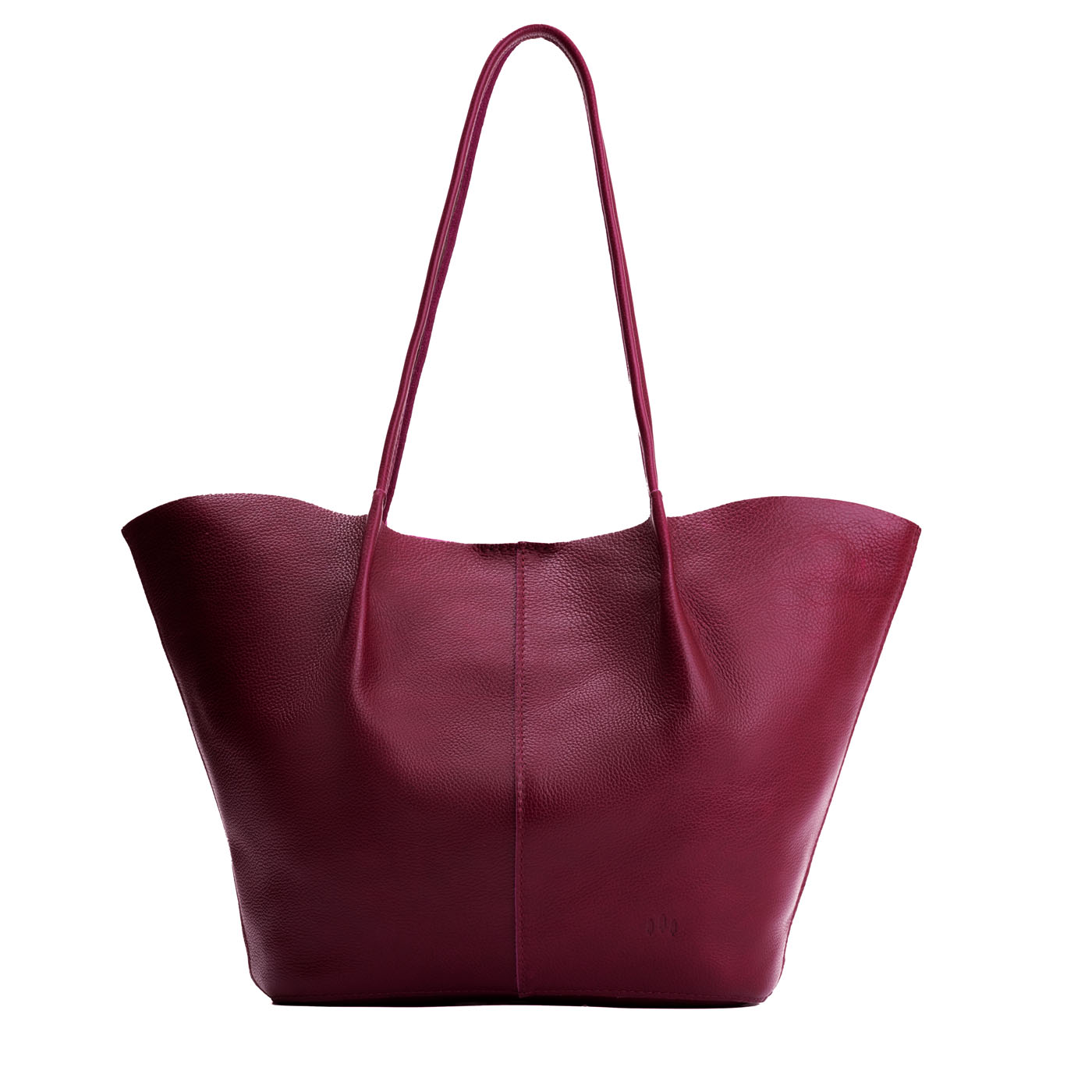 Orchid*Oversized | Extra wide bucket shaped tote bag with matching leather handles