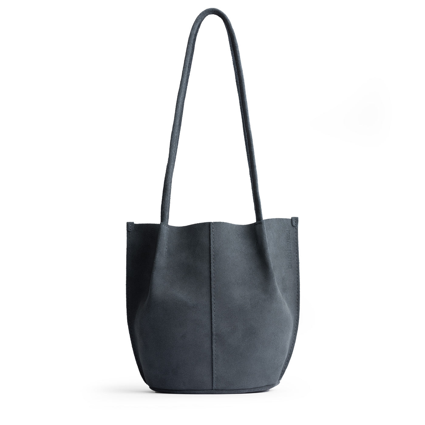 Peppercorn*Classic | Petite bucket shaped tote bag with matching leather handles