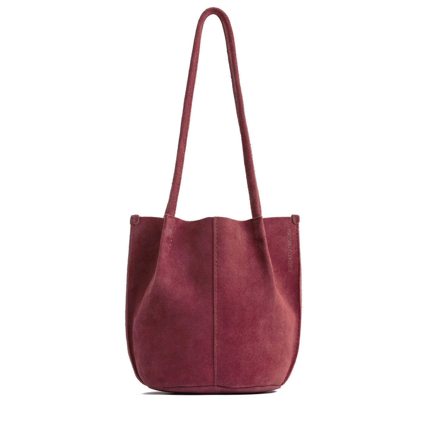 Red Panda*Classic | Petite bucket shaped tote bag with matching leather handles