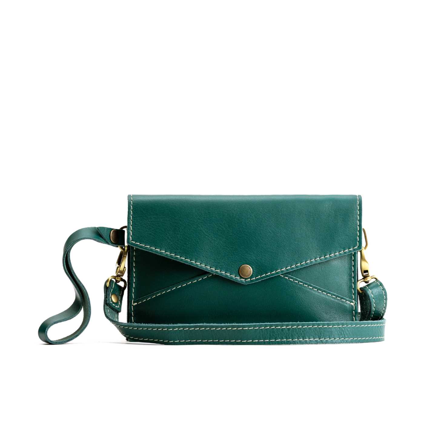 Peacock | Envelope shaped clutch wallet with crossbody strap