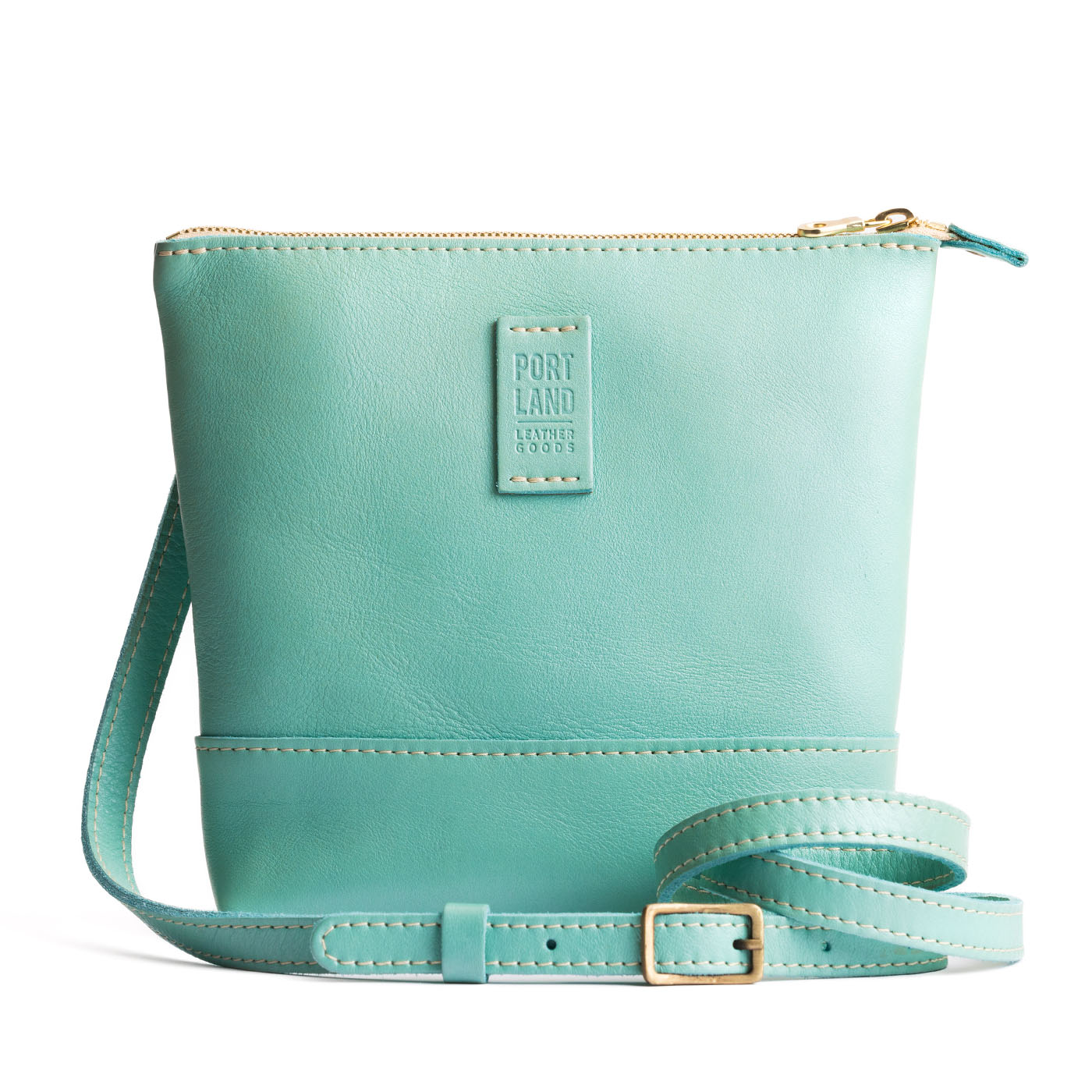 Optical | Small rectangular crossbody purse with top zipper and interior pocket