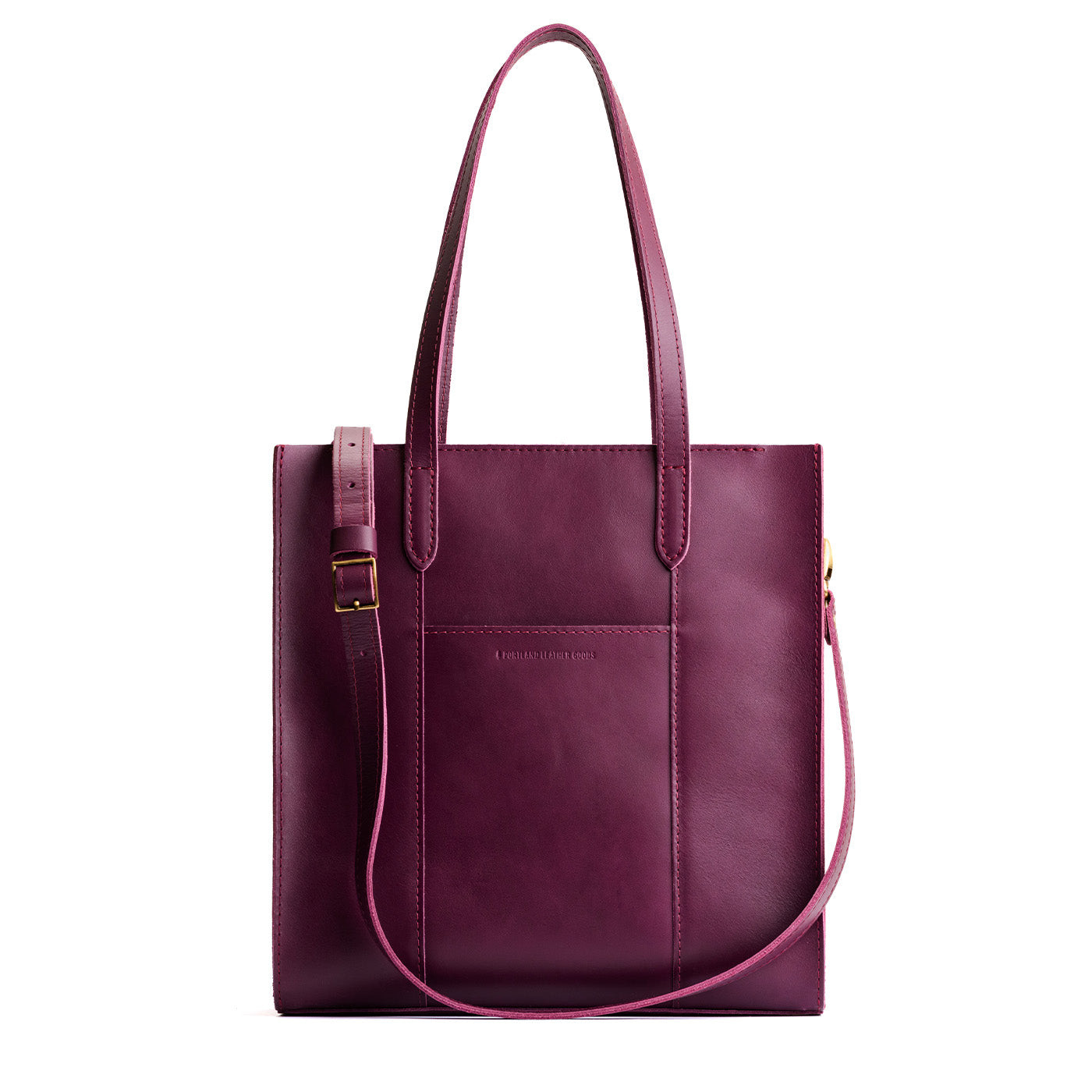 Lollipop*North/South | Structured large tote bag with overlapping panels and crossbody strap