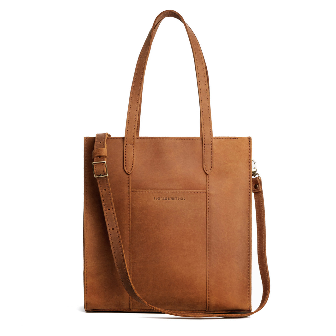 Dakota*North/South | Structured large tote bag with overlapping panels and crossbody strap