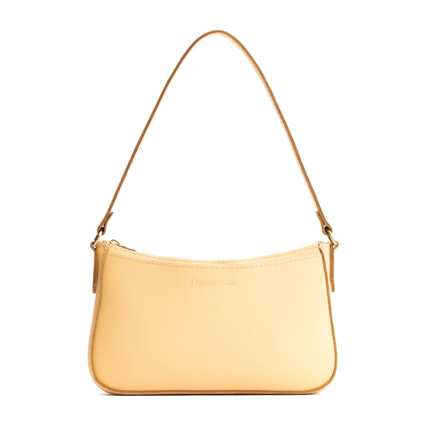 Vanilla | Petite bean shaped shoulder bag with a zipper closure