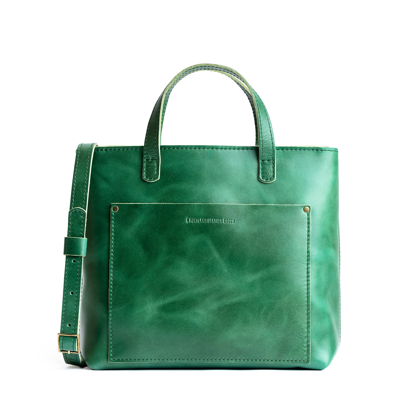 Cowboy Mint*Zipper | Midsize crossbody tote with handles and a pocket