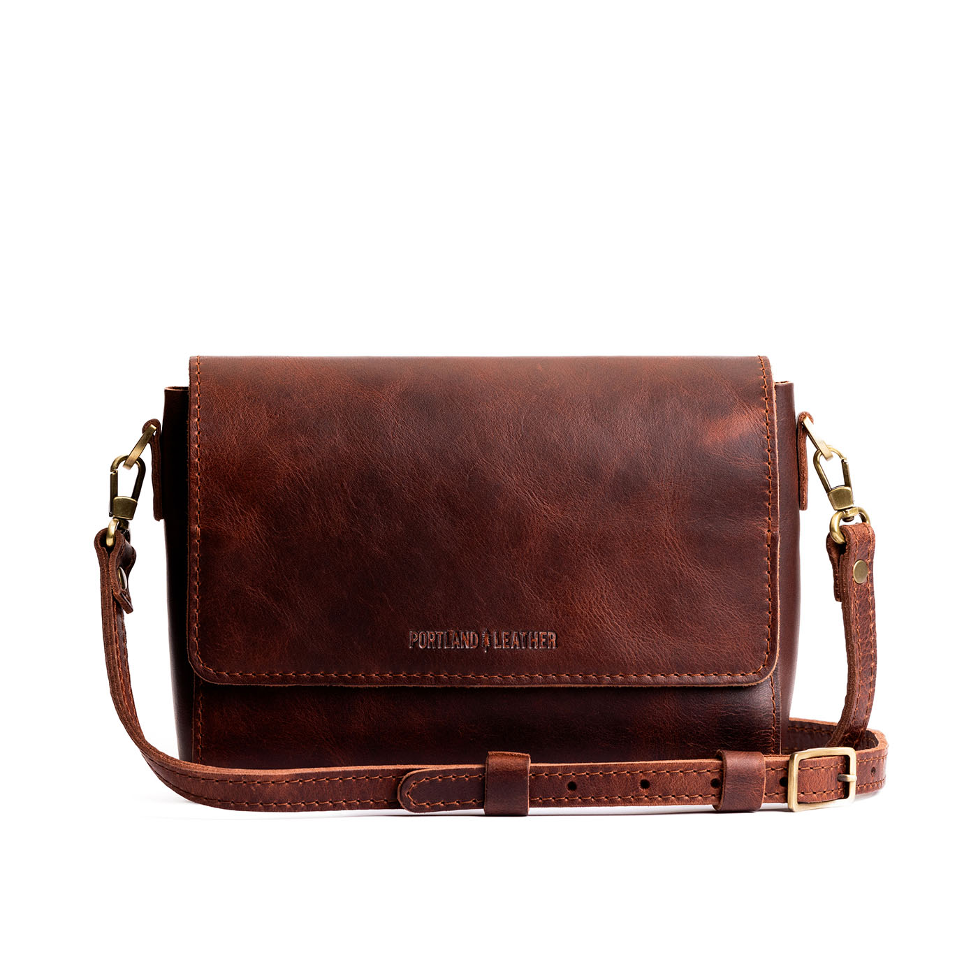 Lava*Medium | Leather Crossbody Bag with Magnetic Messenger Bag Closure