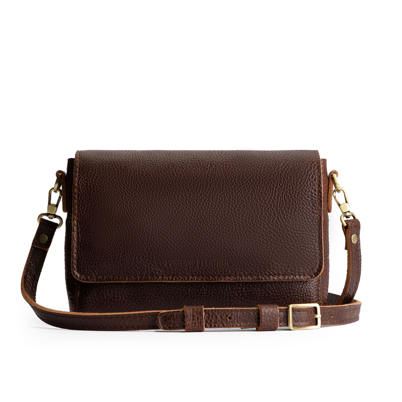 Coldbrew*Medium | Leather Crossbody Bag with Magnetic Messenger Bag Closure