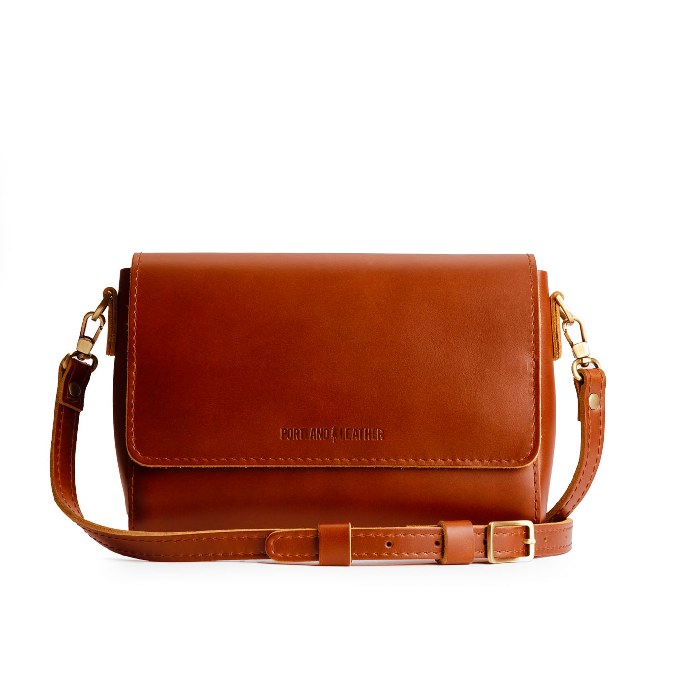 Madrone*Medium | Leather Crossbody Bag with Magnetic Messenger Bag Closure