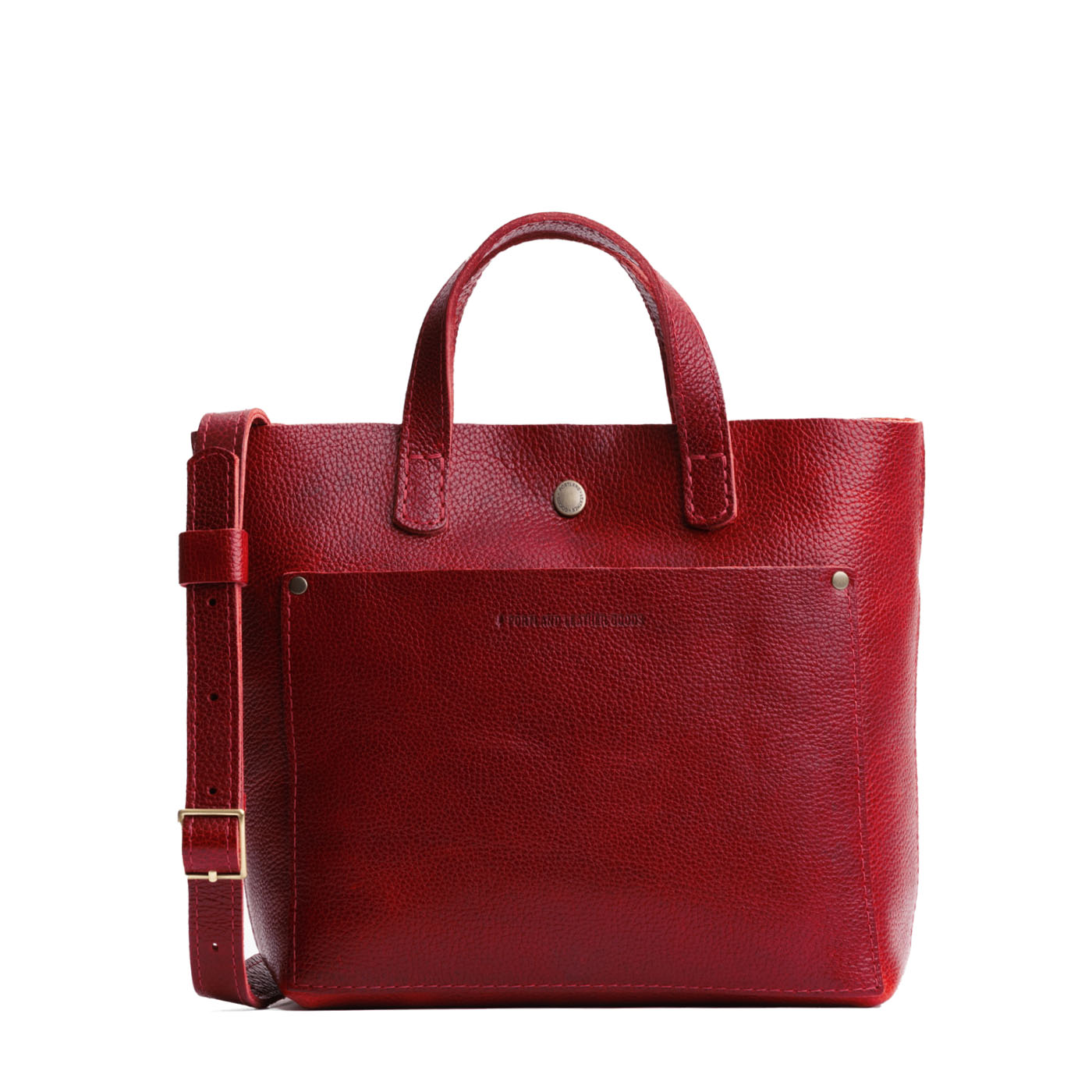 Chili Red*Classic | Crossbody tote bag with snap closure and front pocket