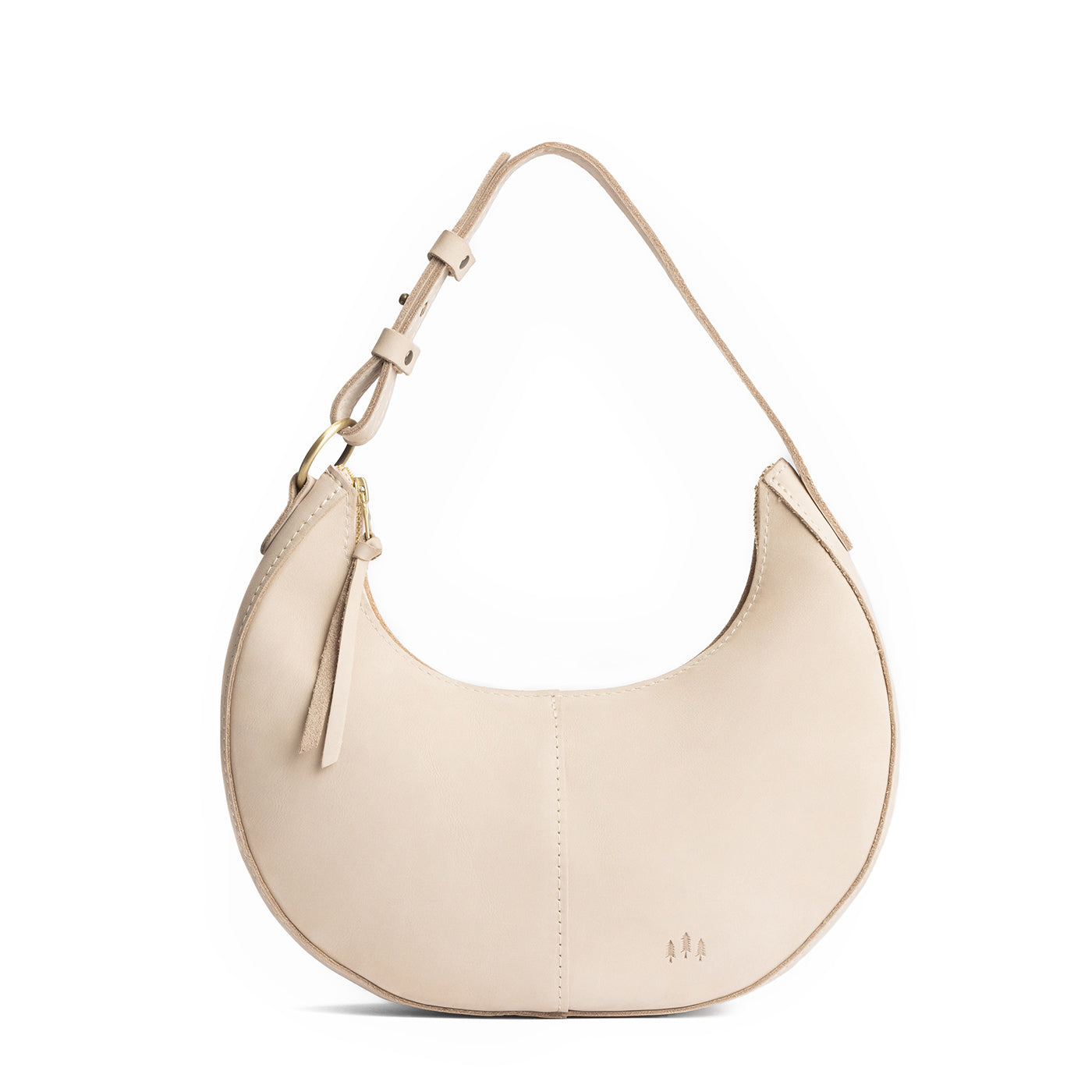 Dragon Bone*Classic | Crescent shaped shoulder bag with zipper closure and adjustable strap