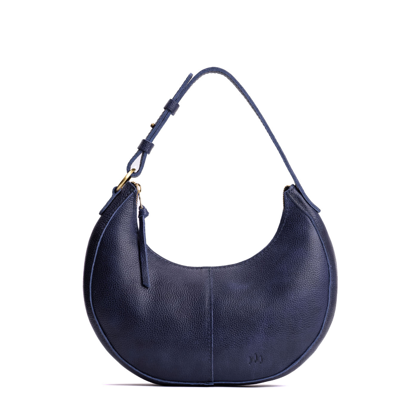 Cobalt*Classic | Crescent shaped shoulder bag with zipper closure and adjustable strap
