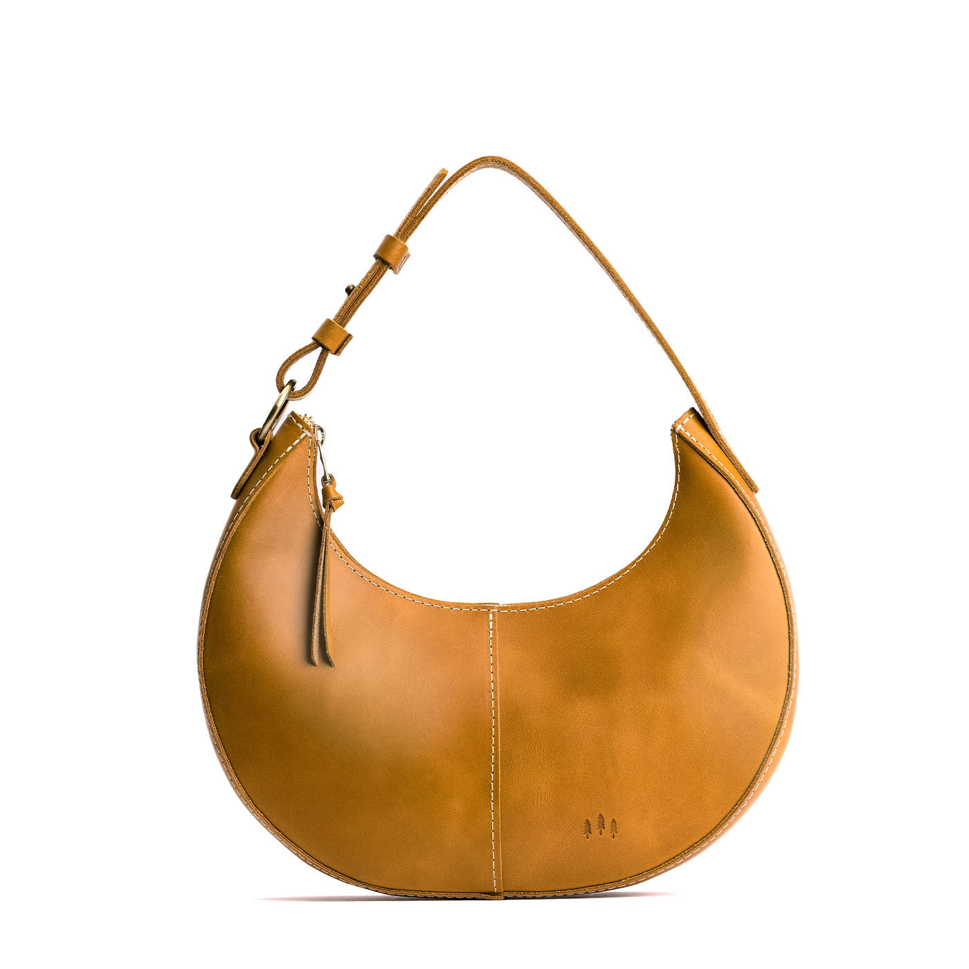 Mango*Classic | Crescent shaped shoulder bag with zipper closure and adjustable strap