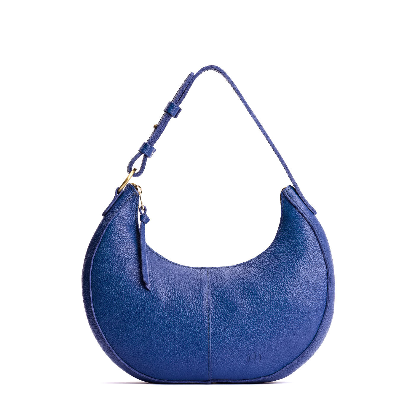 Molino Blue*Classic | Crescent shaped shoulder bag with zipper closure and adjustable strap
