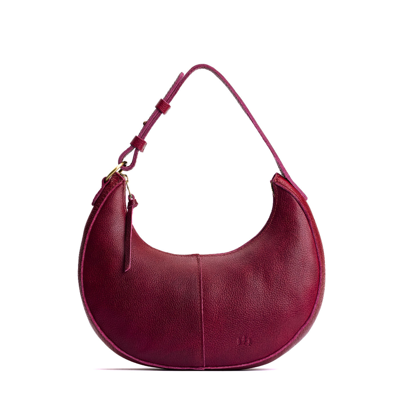 Orchid*Classic | Crescent shaped shoulder bag with zipper closure and adjustable strap