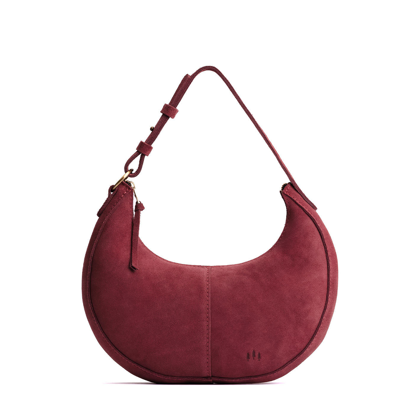 Red Panda*Classic | Crescent shaped shoulder bag with zipper closure and adjustable strap