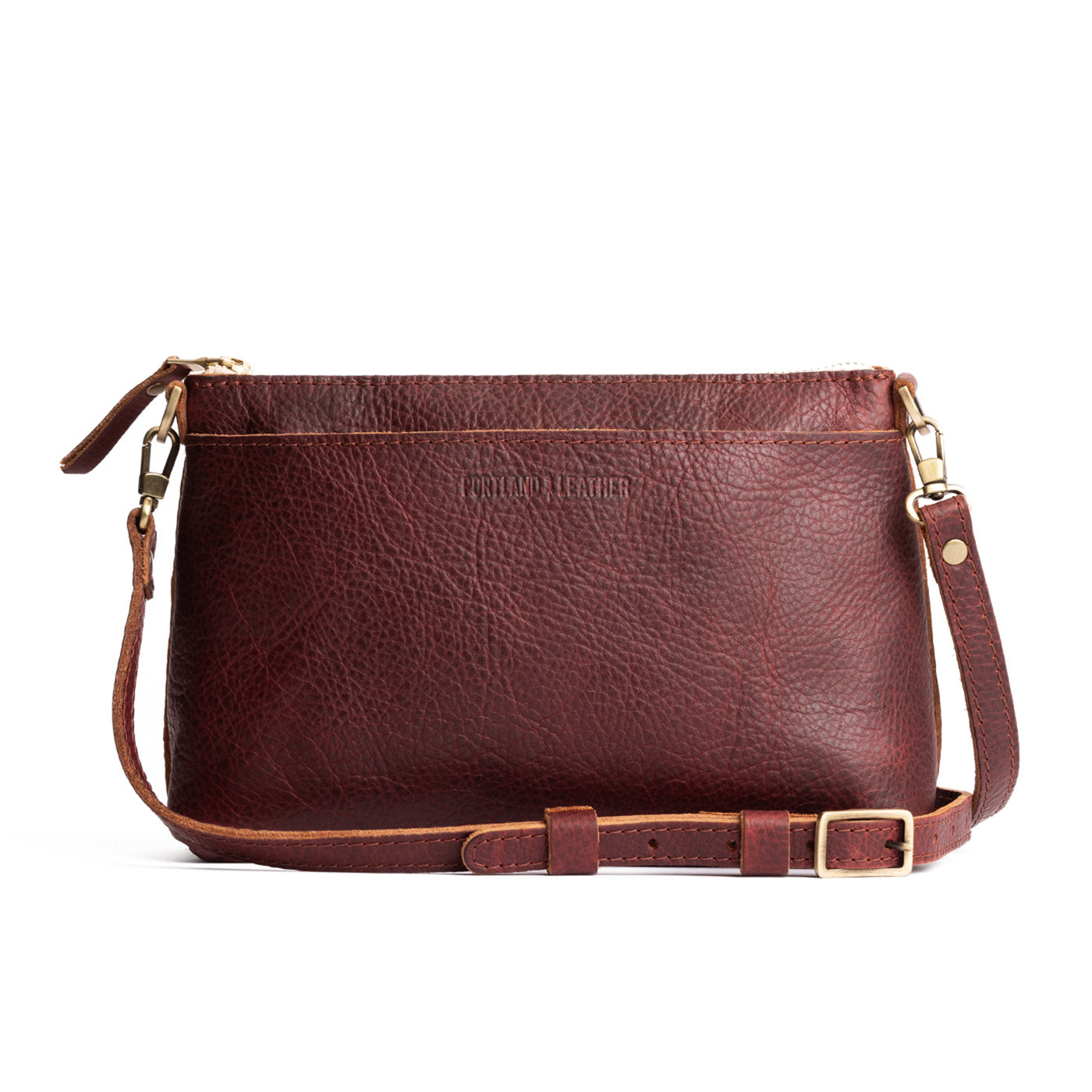 Cinnamon Bear*Classic | Zip top petite crossbody bag with detachable strap