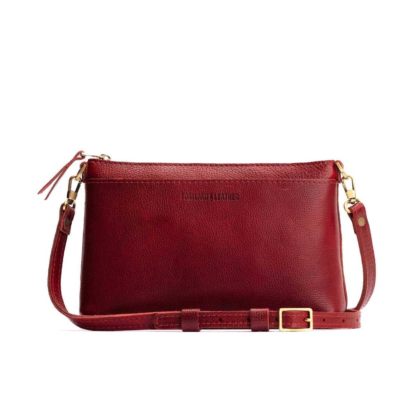 Chili Red*Classic | Zip top petite crossbody bag with detachable strap