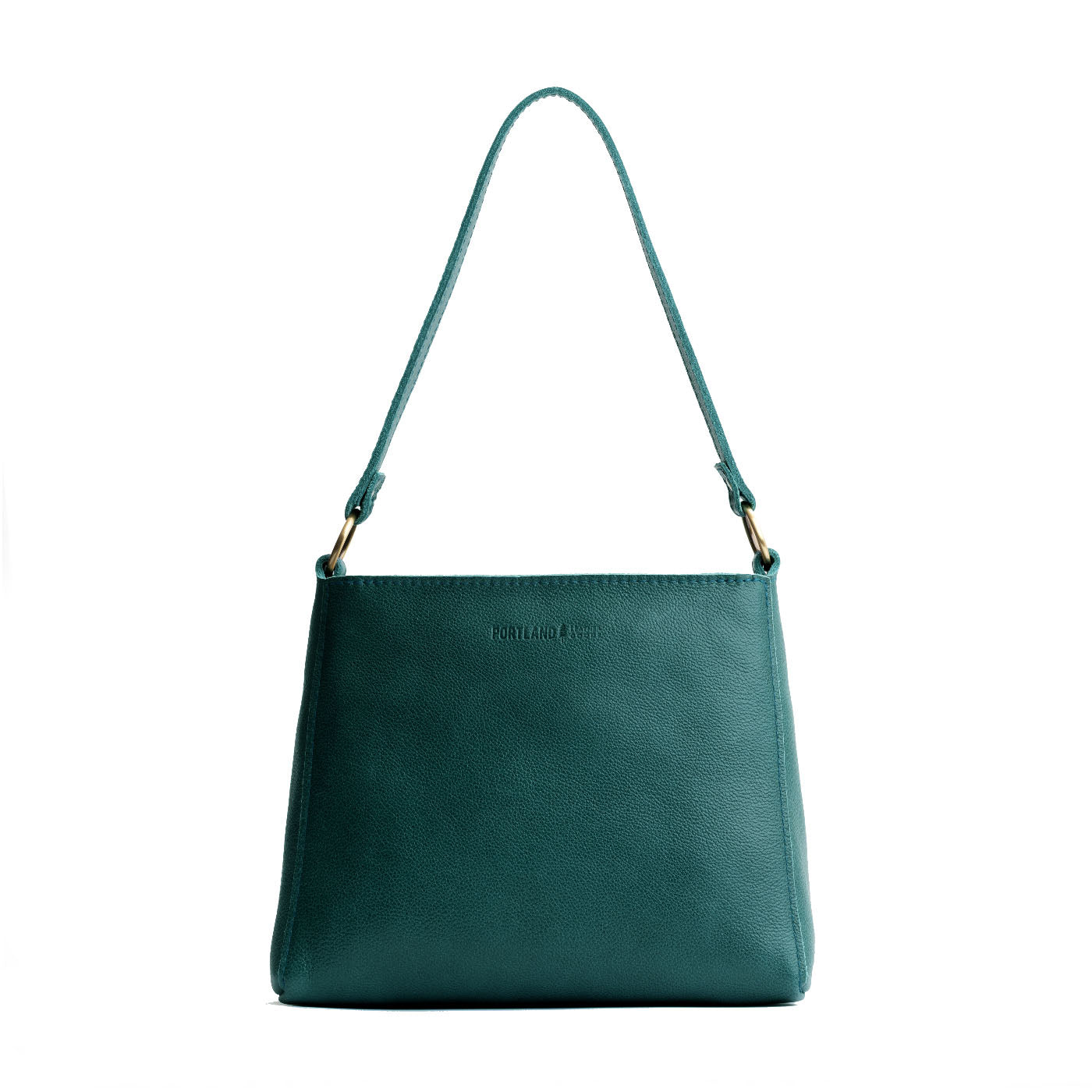 Sea Glass | Triangular shoulder bag with antiqued brass finished hardware