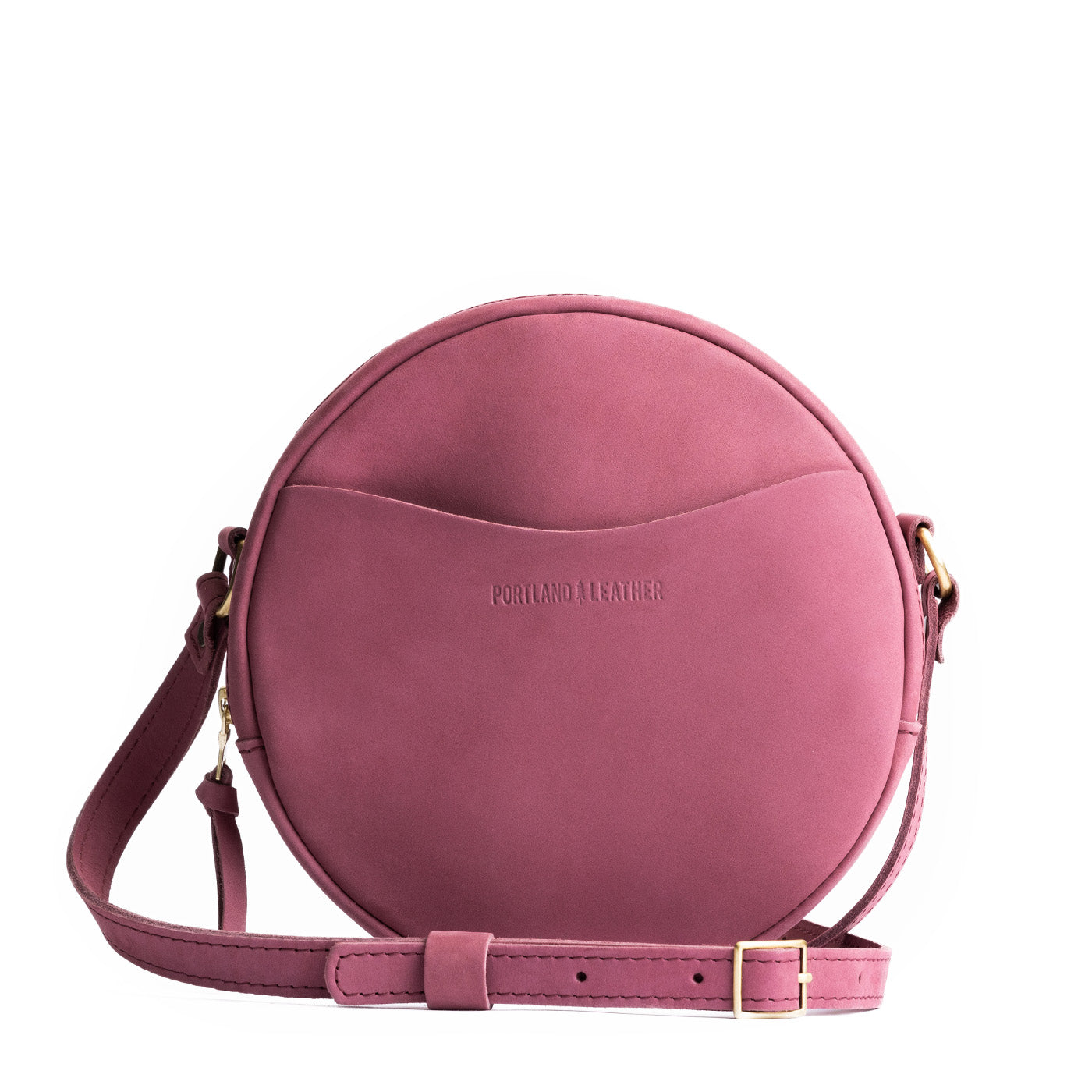 Foxglove*Large | Circle shaped crossbody bag with top zipper
