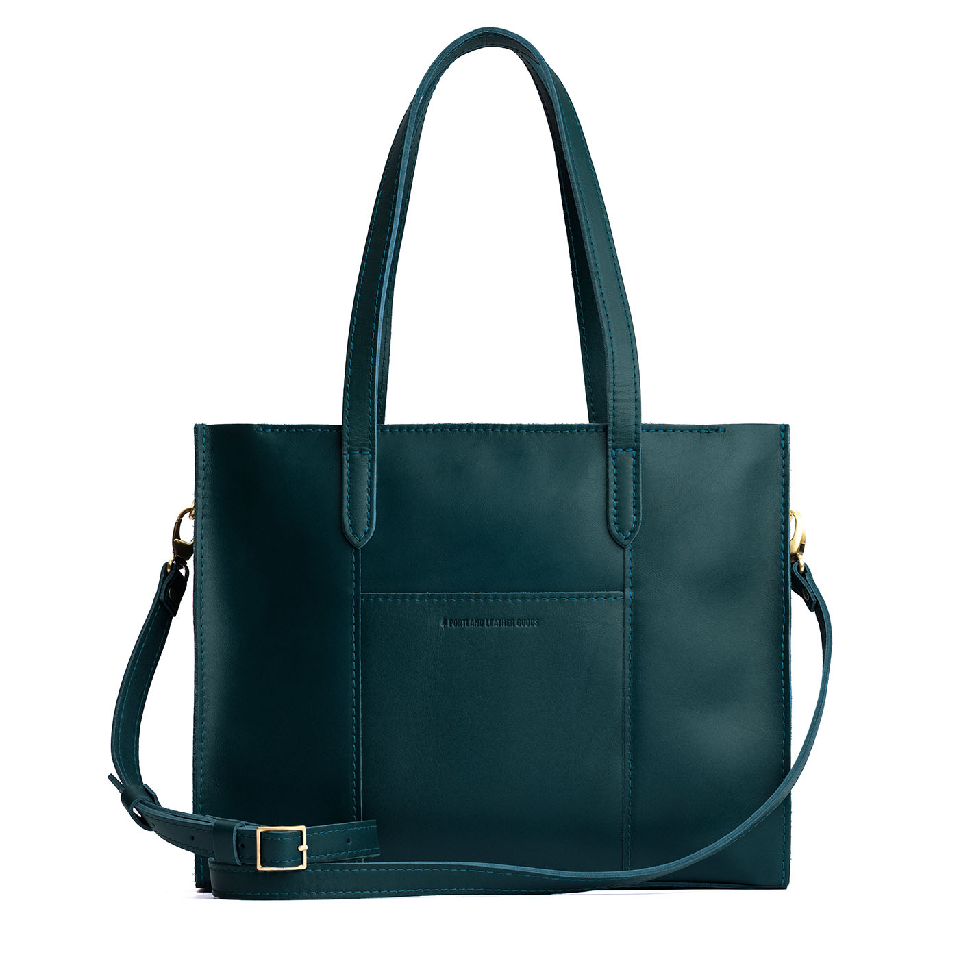 Harbor*East/West | Structured wide tote bag with overlapping panels and crossbody strap