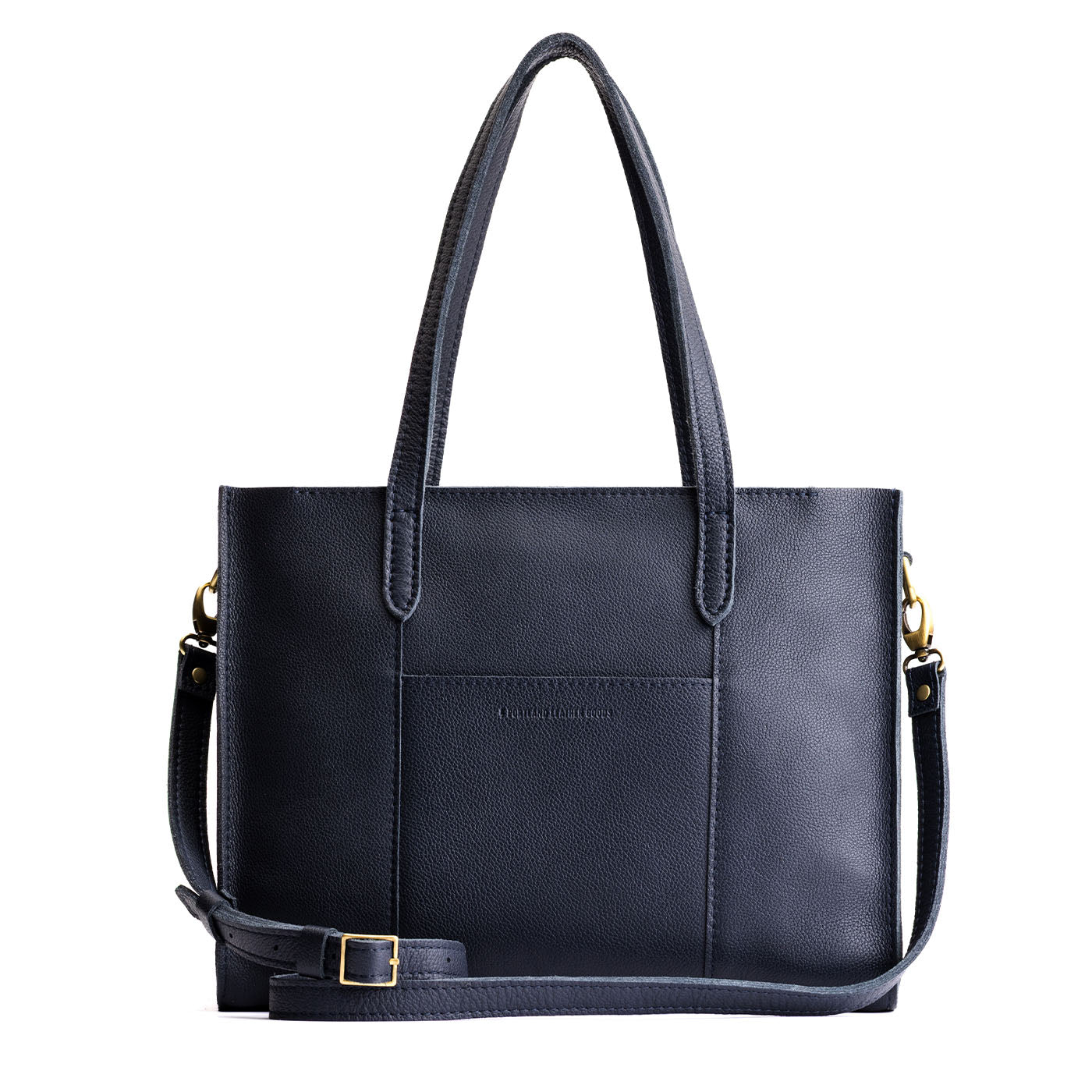 Night Owl*East/West | Structured wide tote bag with overlapping panels and crossbody strap
