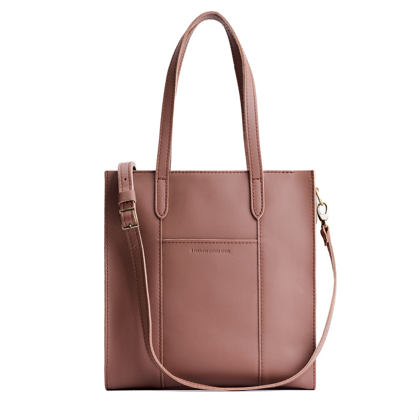 Sunkissed*North/South | Structured large tote bag with overlapping panels and crossbody strap