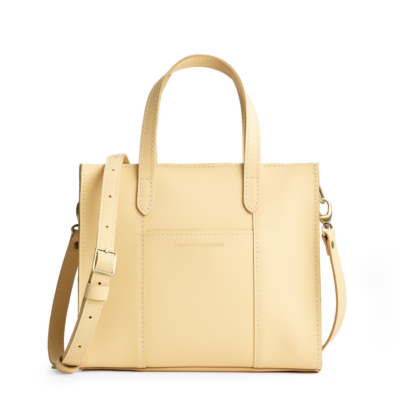 Vanilla*Zipper | Structured mid-size tote bag with overlapping panels and crossbody strap