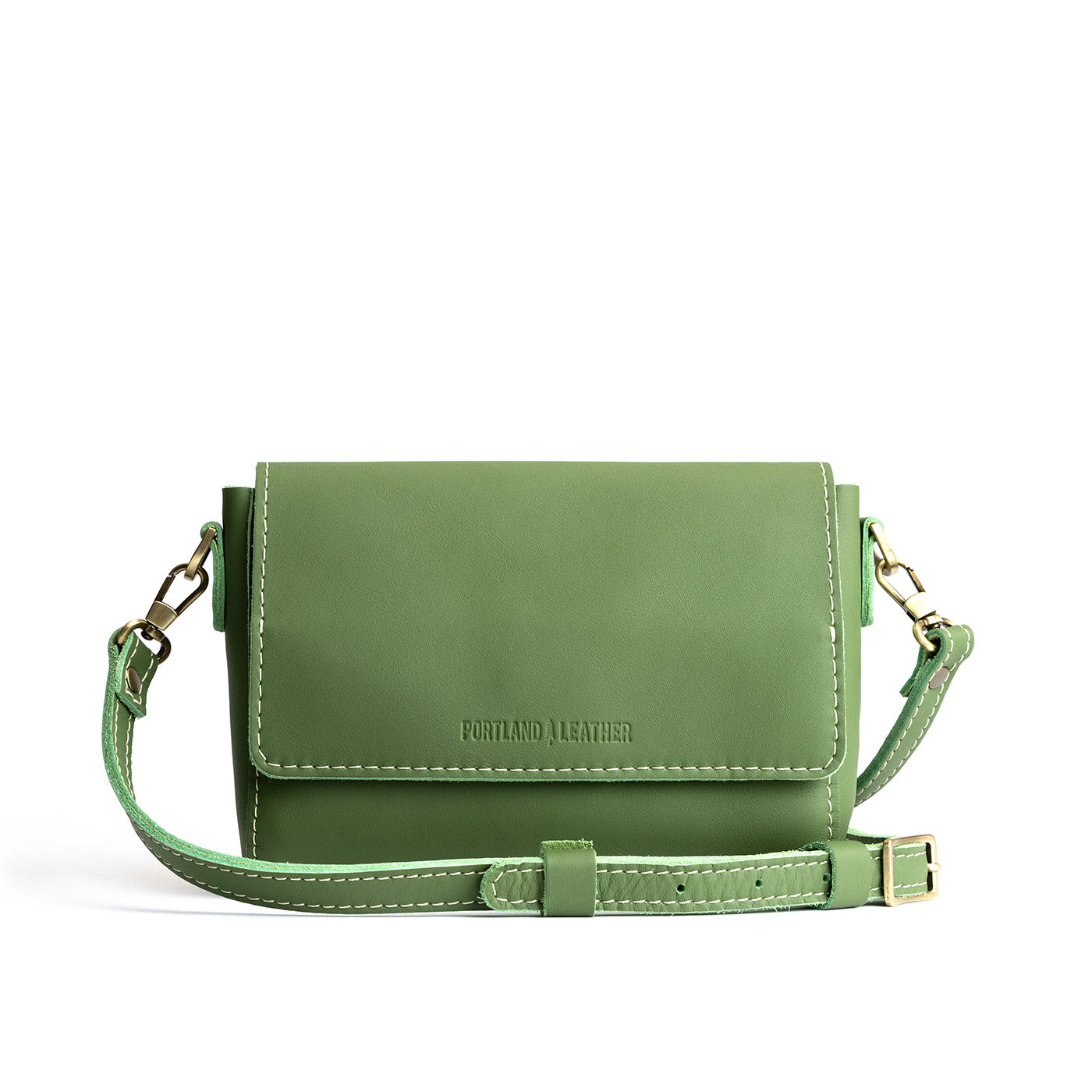 Matcha*Mini | Small Leather Crossbody Bag with Magnetic Messenger Bag Closure