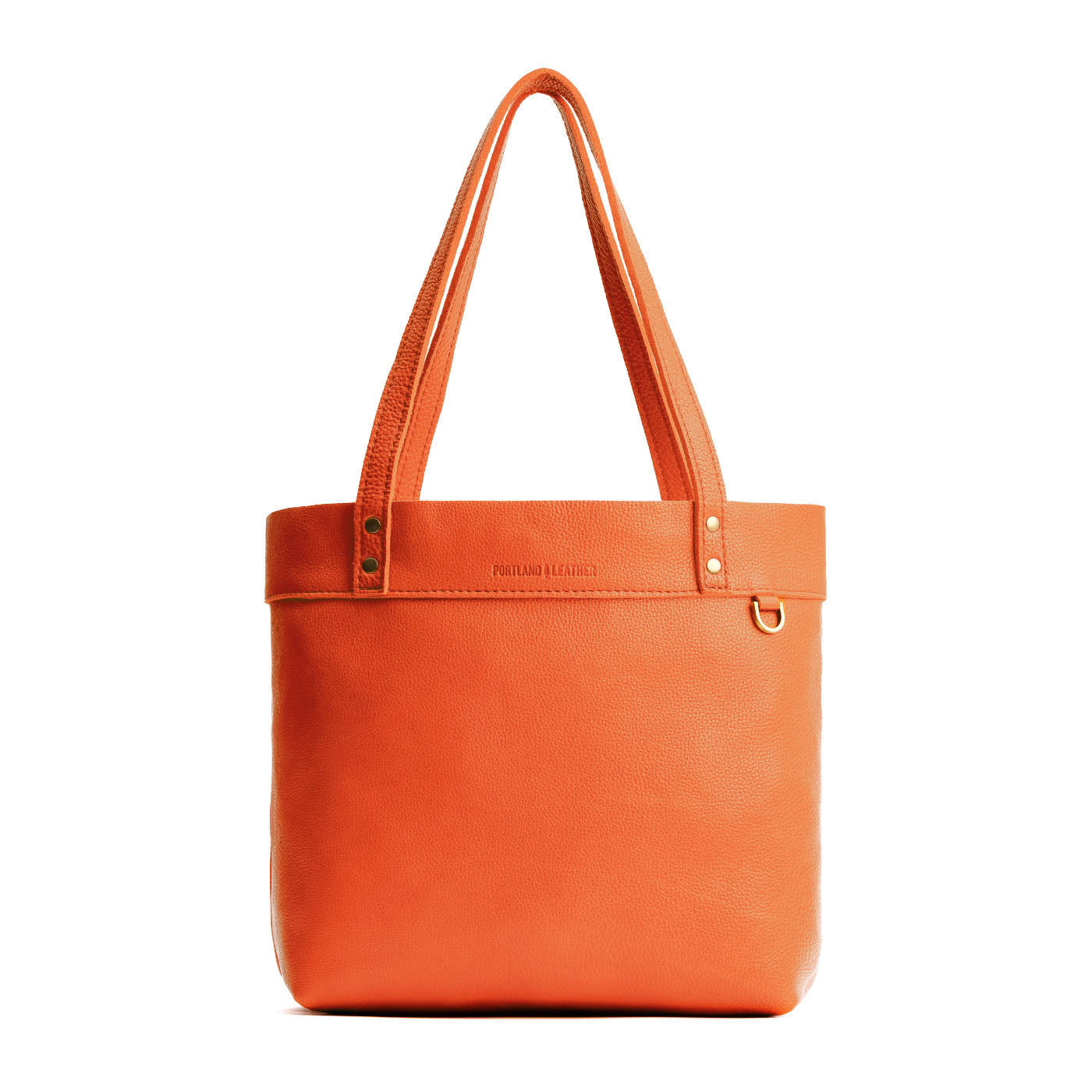 Koi | Leather tote bag with riveted straps and exterior key loop
