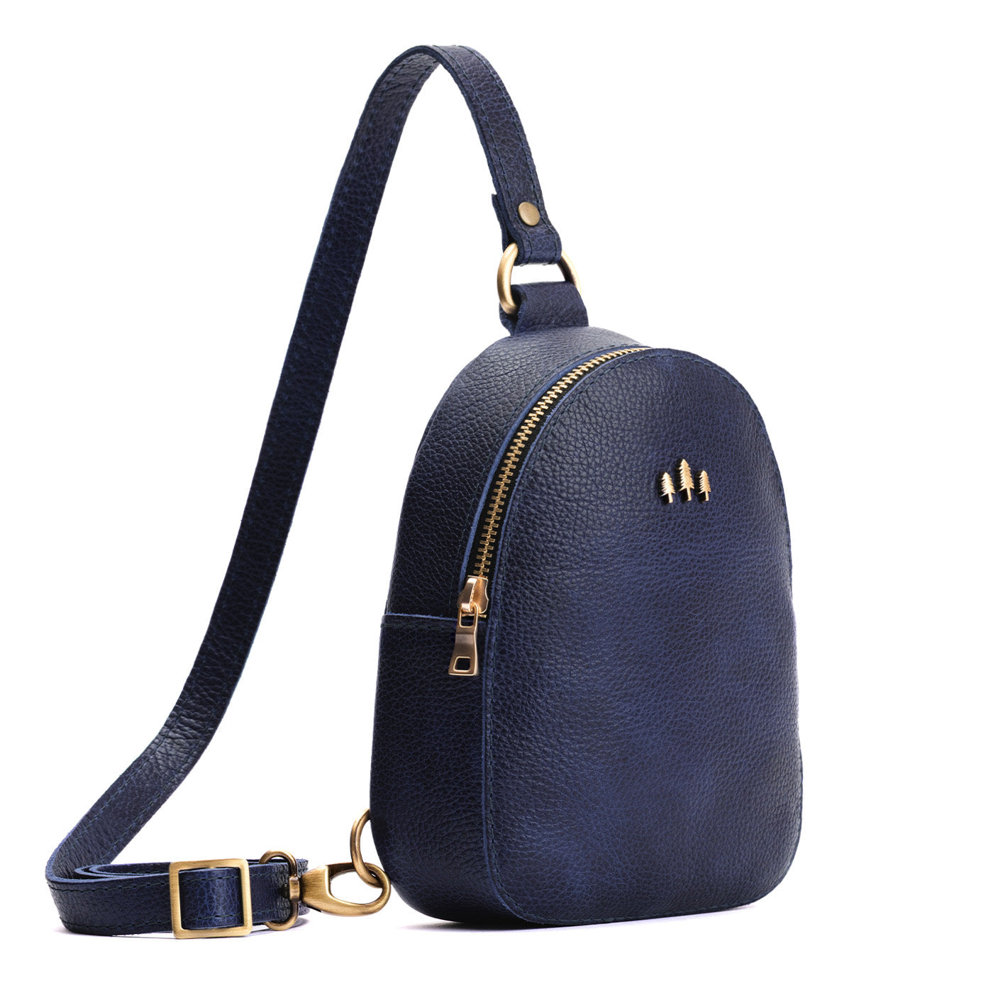 Cobalt | Small sling bag with zipper closure and adjustable strap